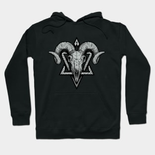 The gothic goat skull symbol Hoodie